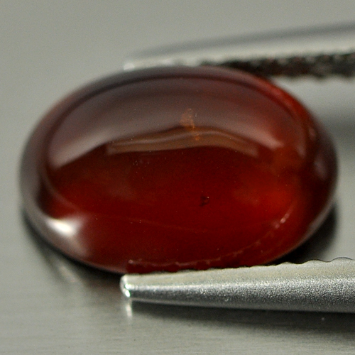 2.63 Ct. Oval Cab Unheated Orange Red Natural Hessonite Garnet From Nigeria
