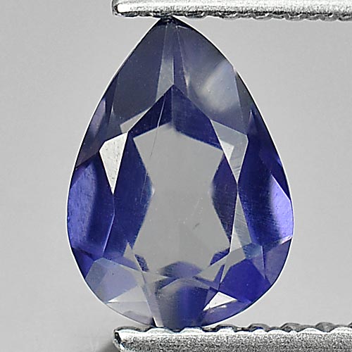 0.80 Ct. Nice Pear Natural Gemstone Violet Blue Iolite Madagascar