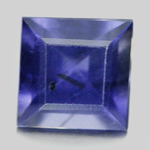 0.74 Ct. Square Shape Natural Gem Violet Blue Iolite From Madagascar