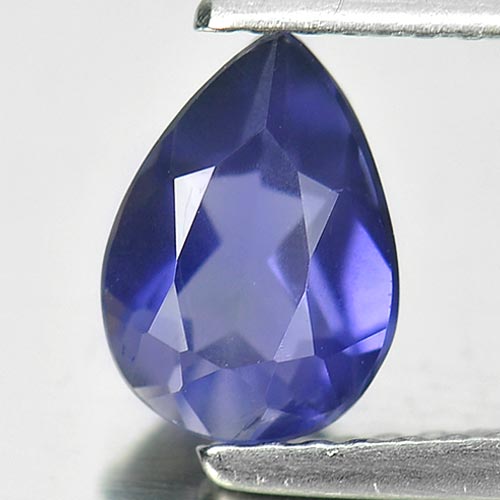 Unheated 0.81 Ct. Pear Shape Natural Gemstone Violet Blue Iolite