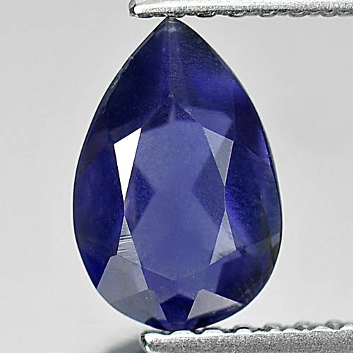 Unheated 0.91 Ct. Pear Natural Gemstone Violet Blue Iolite Madagascar