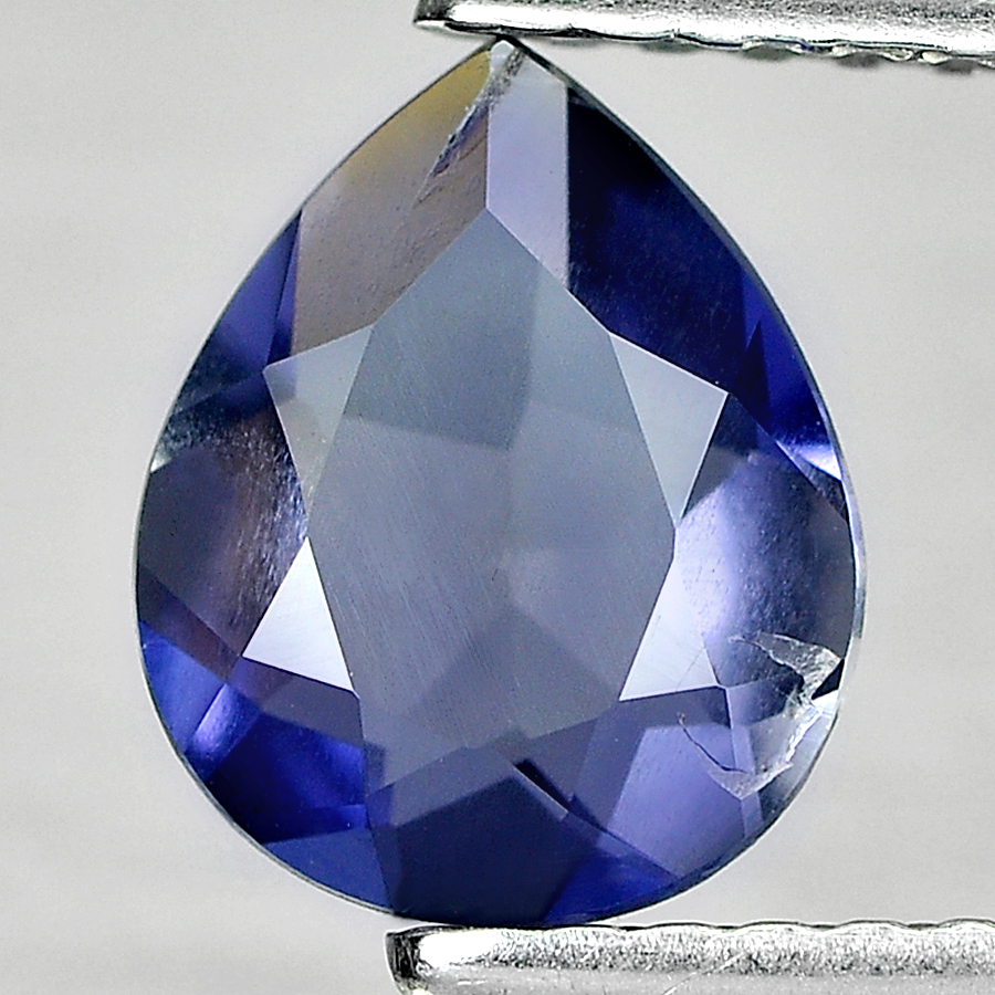 0.87 Ct. Nice Cutting Pear Shape Natural Gemstone Violet Blue Iolite Unheated