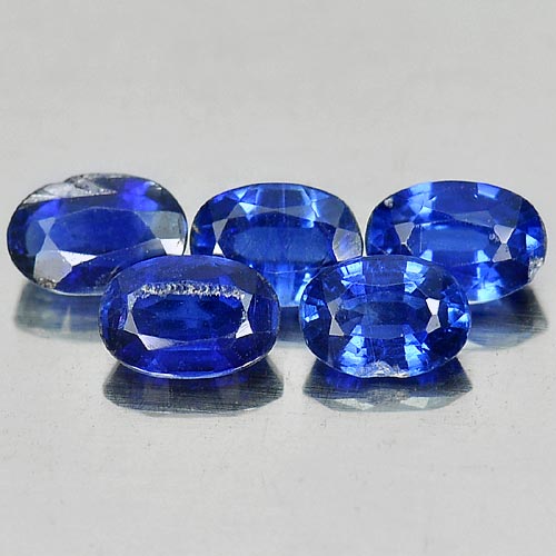 3.42 Ct. 5 Pcs. Beautiful Natural Gems Blue Kyanite Oval Shape
