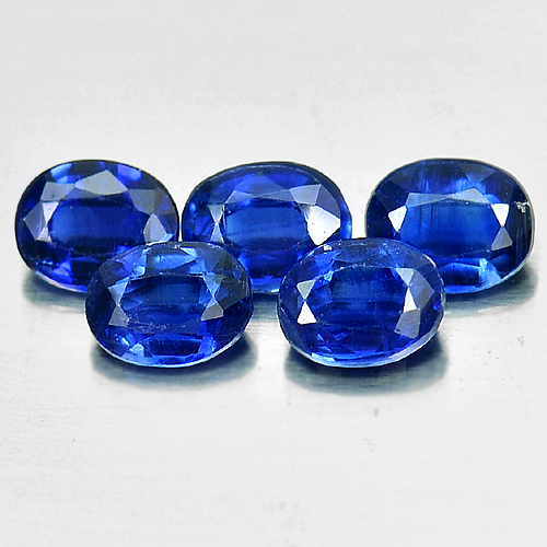 2.21 Ct. 5 Pcs. Oval Shape Natural Blue Kyanite Unheated Gemstones