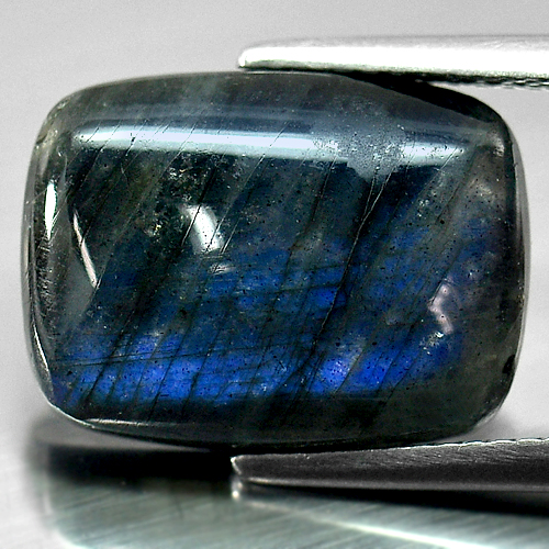 9.42 Ct. Baguette Cabochon Multi Color Blue Natural Labradorite Doublet Unheated
