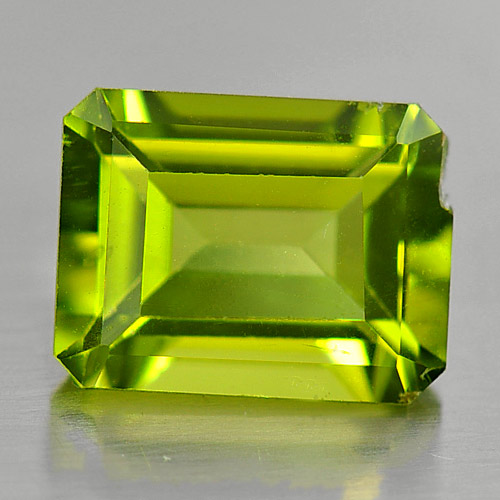 1.77 Ct. Octagon Shape Natural Gemstone Green Peridot Unheated