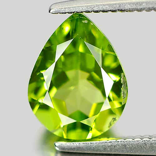 1.73 Ct. Good Color Gemstone Natural Green Peridot Pear Shape Unheated