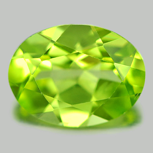 Unheated 1.16 Ct. Oval Shape Natural Gemstone Green Peridot Size 8 x 6 Mm.