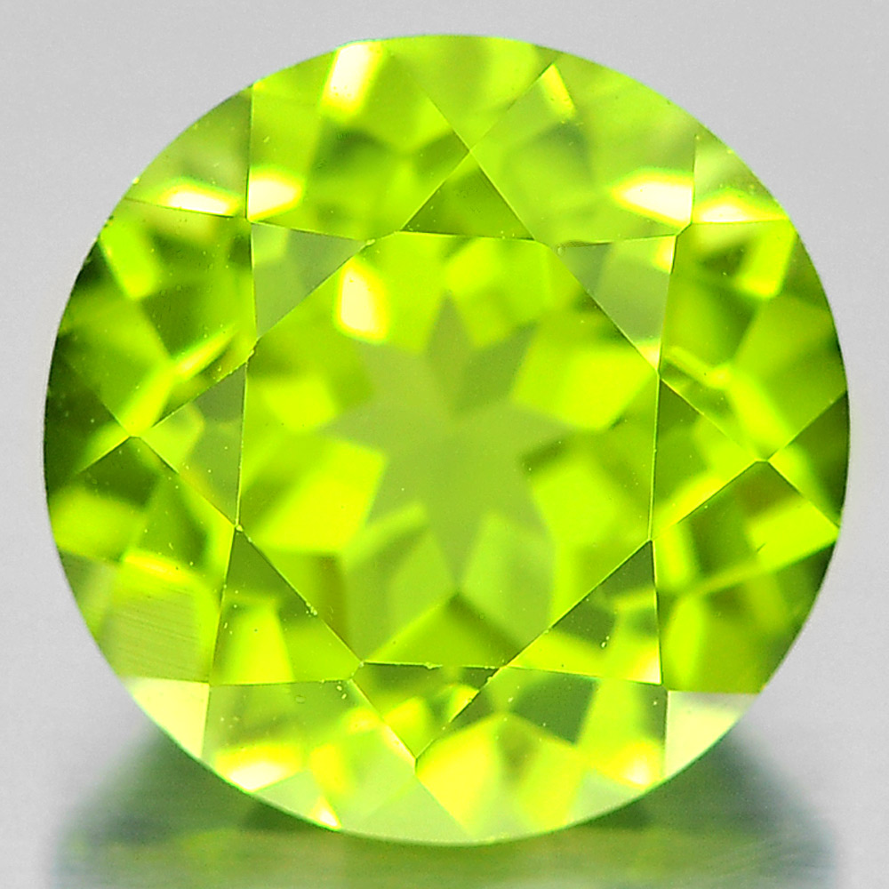 Unheated 1.73 Ct. Round Shape Natural Gemstone Green Peridot From Pakistan