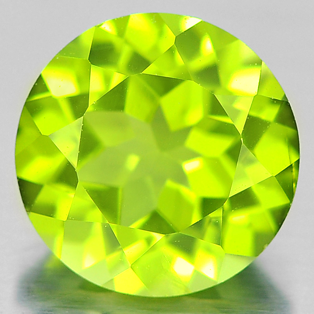 Unheated 1.54 Ct. Round Shape Natural Gemstone Green Peridot From Pakistan
