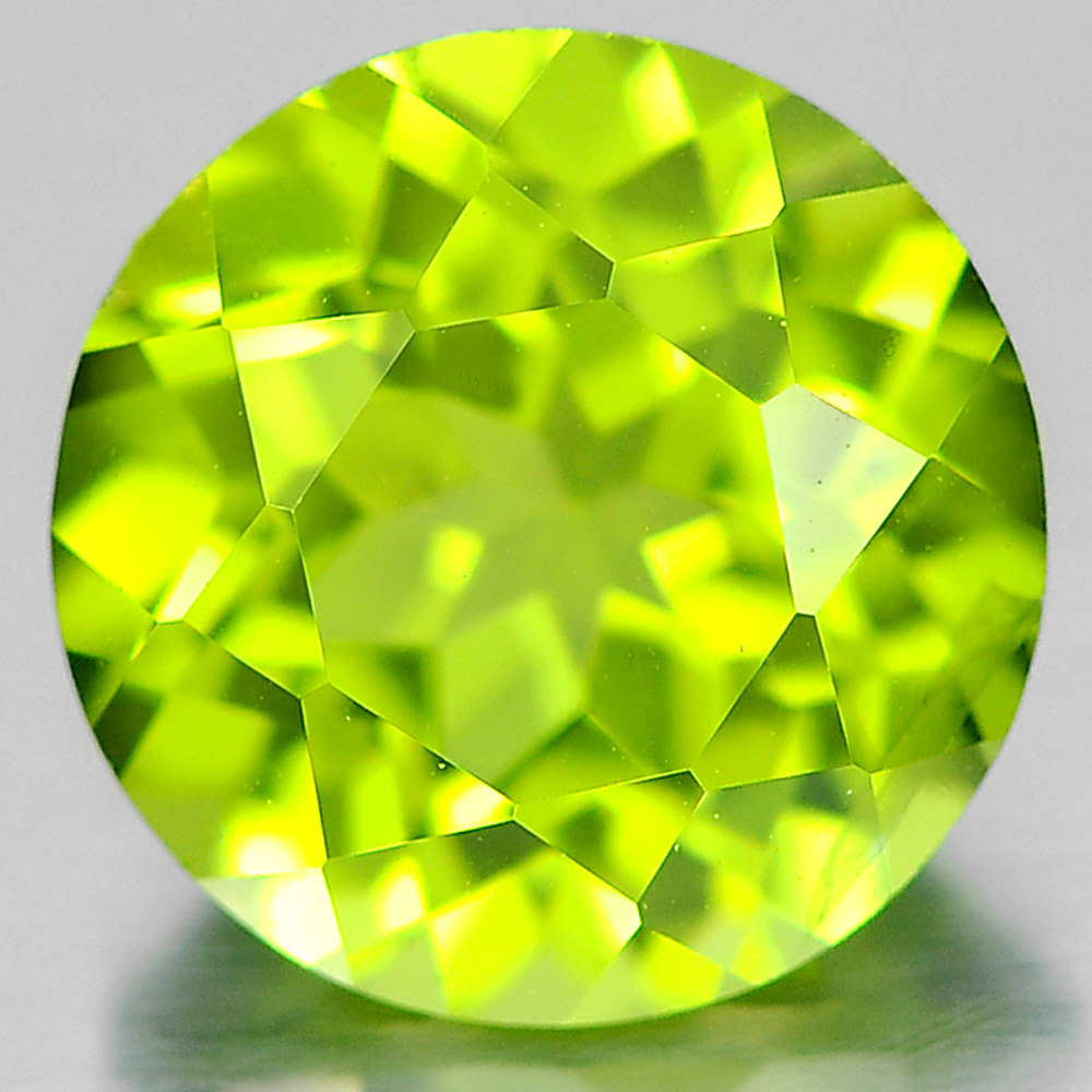 1.55 Ct. 7 Mm. Round Shape Natural Gemstone Green Peridot Unheated From Pakistan