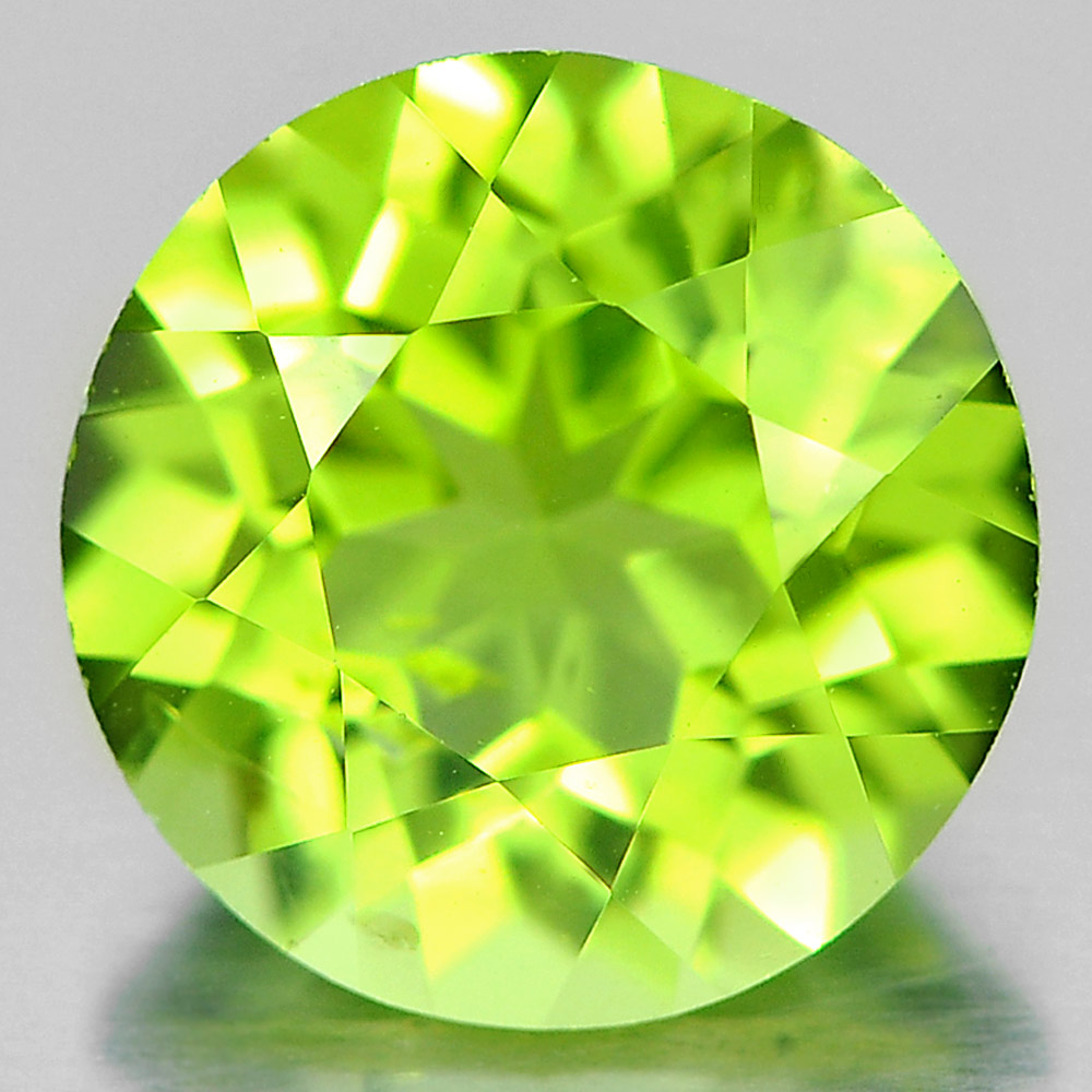1.33 Ct. 7 Mm. Round Shape Gemstone Natural Green Peridot Unheated
