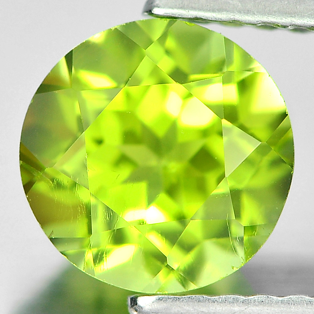 1.44 Ct. 7 Mm. Round Shape Natural Gemstone Green Peridot From Pakistan Unheated
