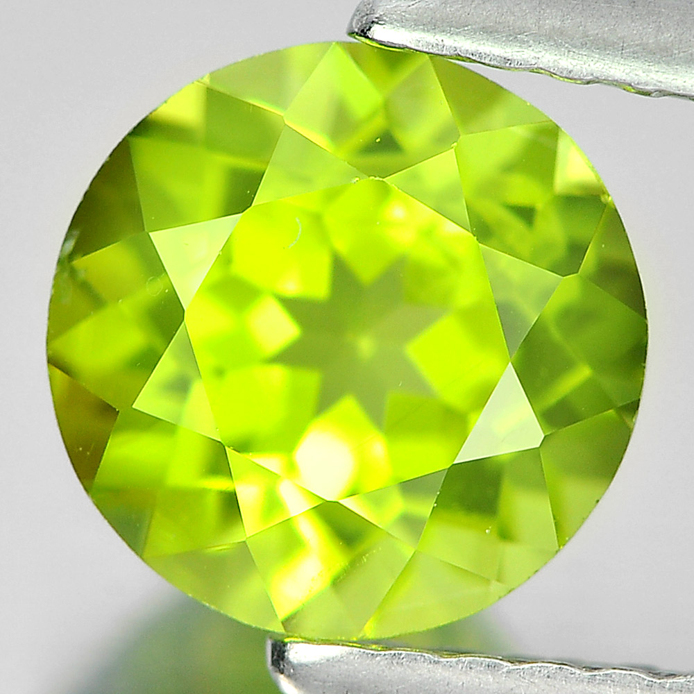 1.58 Ct. 7 Mm. Round Shape Natural Gemstone Green Peridot From Pakistan Unheated