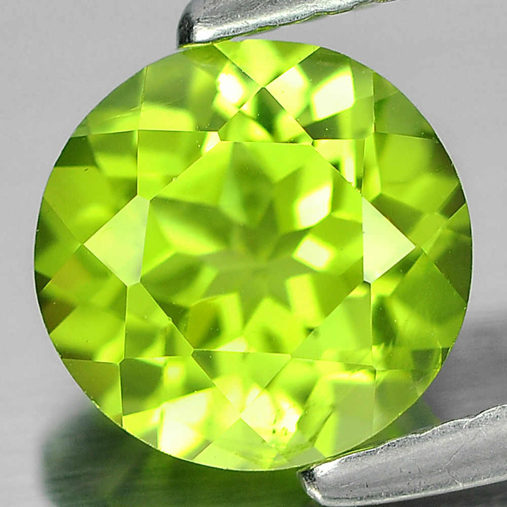 1.58 Ct. Round Shape Natural Gemstone Green Peridot From Pakistan Unheated