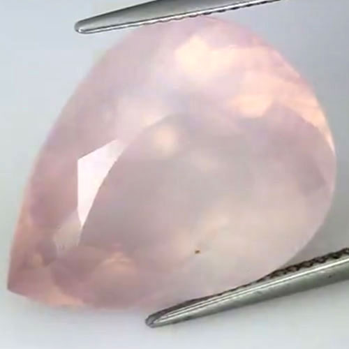 19.30 Ct. Pear Shape Natural Rose Pink Quartz Gemstone Unheated