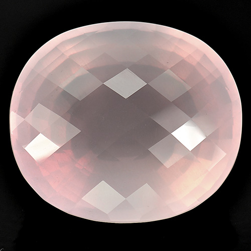 213.80 Ct. Clean Oval Checkerboard Cut Natural Rose Pink Quartz From Brazil