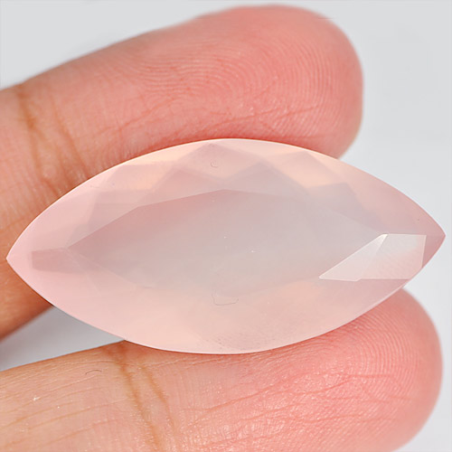 24.75 Ct. Clean Marquise Natural Gem Rose Pink Quartz From Brazil Unheated