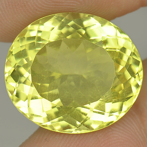 13.83 Ct. Oval Natural Gemstones Yellow Lemon Quartz Brazil Unheated