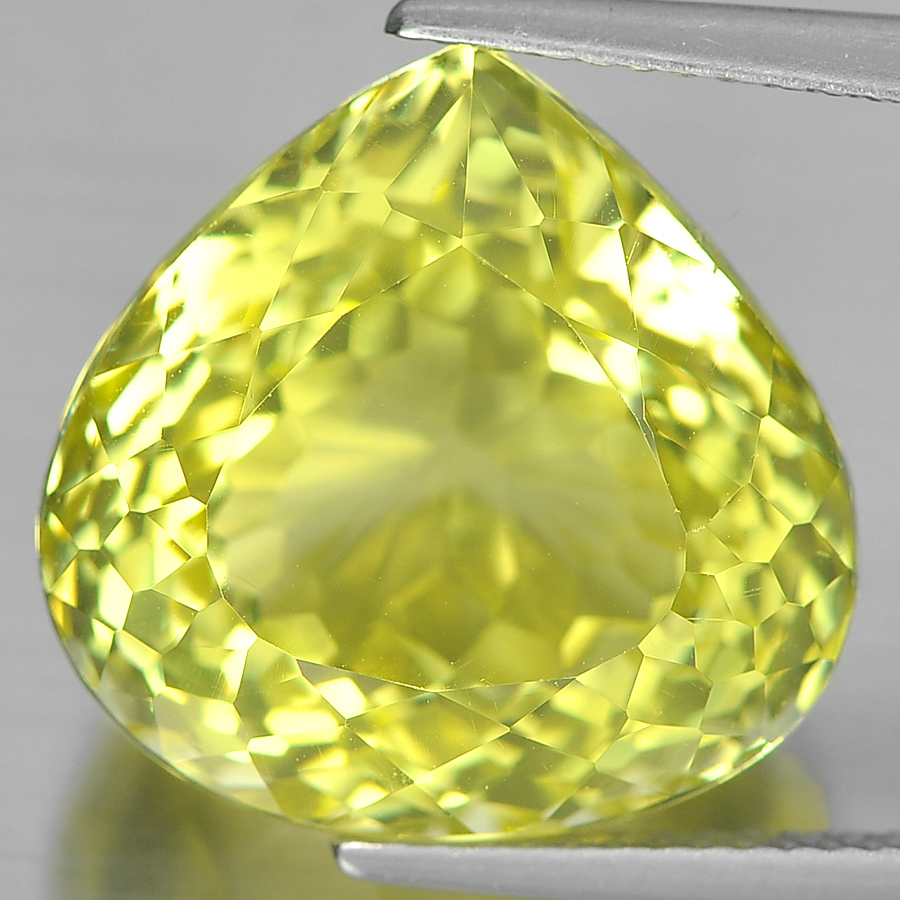 18.06 Ct. Beautiful Natural Yellow Lemon Quartz Pear Shape Gemstone