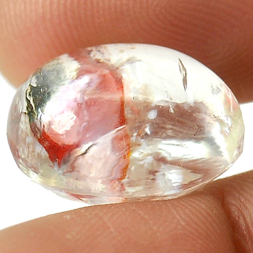 11.94 Ct. Lovely Oval Cabochon Natural Gemstone Multi-Color Quartz Unheated