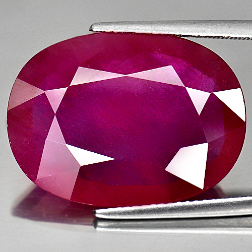 Big 28.83 Ct. Oval Natural Purplish Red Ruby Mozambique