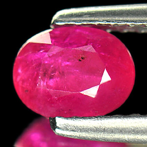 0.87 Ct. Oval Natural Purplish Pink Ruby Tanzania Gem