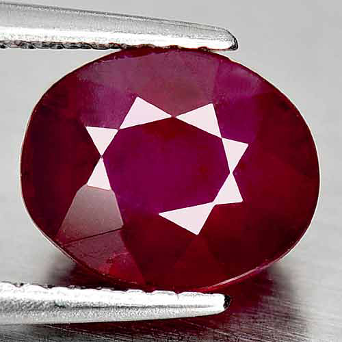 3.52 Ct. Attractive Natural Gemstone Purplish Red Ruby Oval Shape