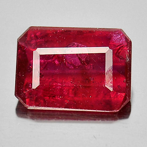 1.08 Ct. Good Cutting Octagon Natural Gemstone Pinkish Red Ruby
