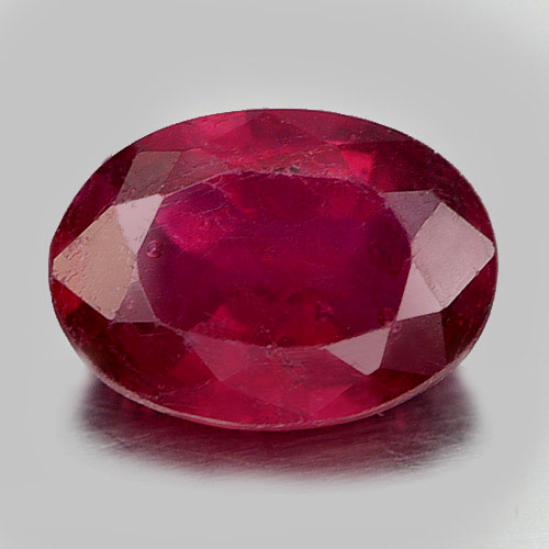 0.94 Ct. Oval Shape Natural Gem Pinkish Red Ruby Size 7 x 5 Mm.