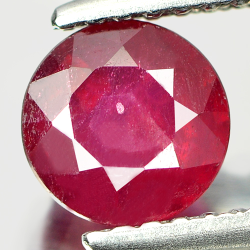 1.20 Ct. Calibrate Size 6 x 6 Mm. Round Natural Gem Pinkish Red Ruby