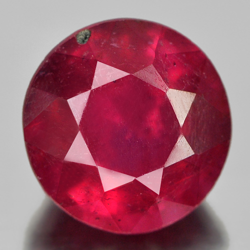 1.32 Ct. Good Round Natural Gem Pinkish Red Ruby From Madagascar