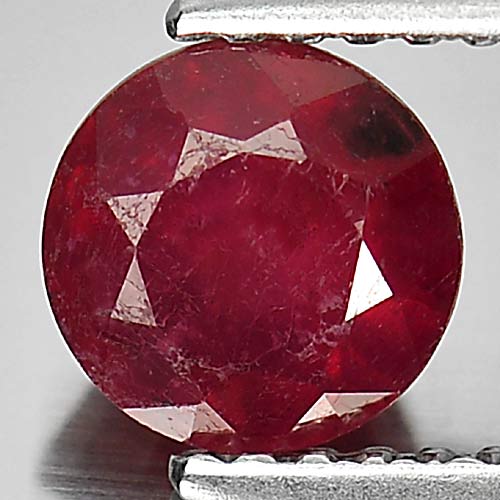 1.29 Ct. Calibrate Size 6 x 6 Mm. Round Natural Gem Pinkish Red Ruby