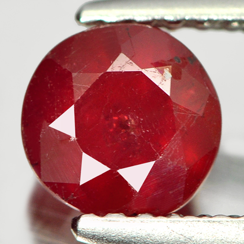 1.19 Ct. Attractive Round Natural Gemstone Pinkish Red Ruby Madagascar