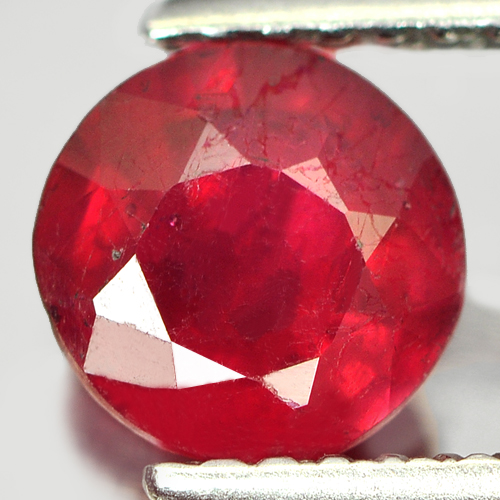 1.26 Ct. Delightful Round Natural Gemstone Pinkish Red Ruby Madagascar
