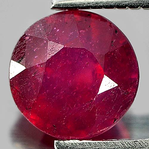 1.38 Ct. Round Natural Gemstone Pinkish Red Ruby From Madagascar