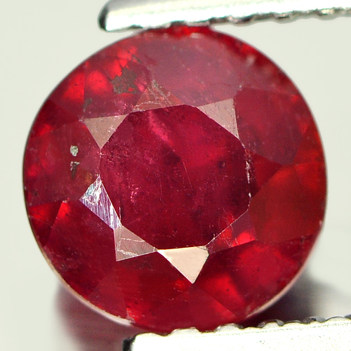 1.45 Ct. Round Shape Natural Gemstone Pinkish Red Ruby