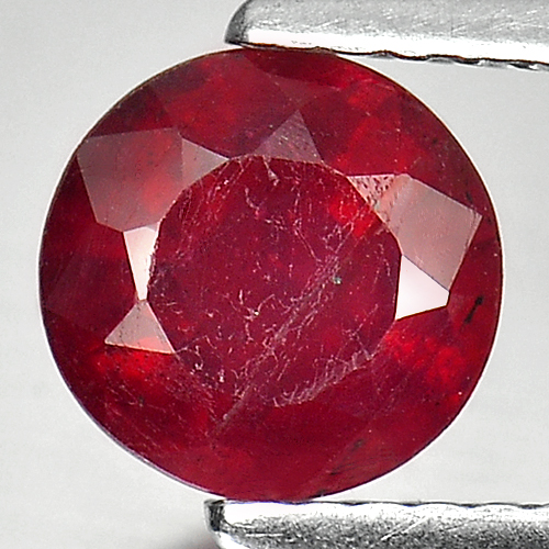 1.39 Ct. Nice Round Shape Natural Gemstone Pinkish Red Ruby