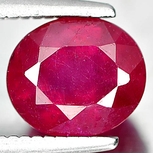 Nice Gemstone 1.75 Ct. Oval Natural Pink Red Ruby Madagascar