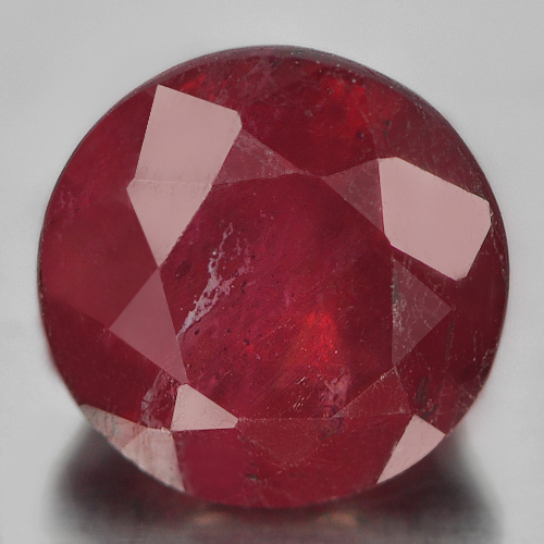 1.43 Ct. Beauteous Round Natural Gem Red Ruby Sz 6 x 6 Mm.