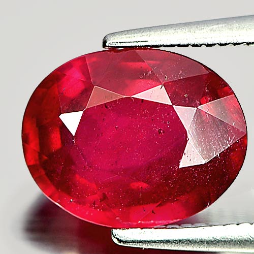 3.28 Ct. Oval Shape 10 x 7.8 Mm. Natural Gemstone Red Ruby From Mozambique