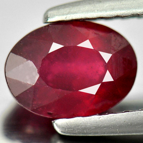 1.20 Ct. Delightful Oval Natural Gem Purplish Red Ruby Mozambique