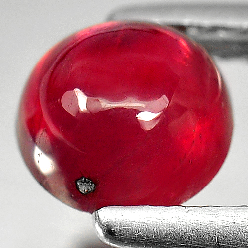1.31 Ct. Charming Oval Cab Natural Purplish Red Ruby Gem Mozambique