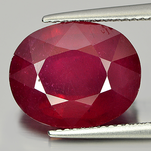 9.22 Ct. Alluring Oval Shape Natural Gemstone Red Ruby From Mozambique