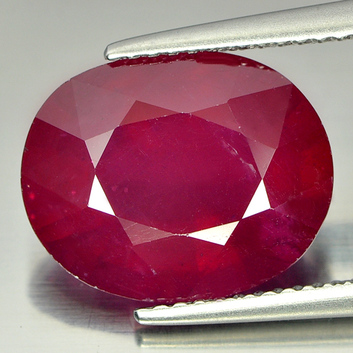 7.73 Ct. Oval Shape Natural Gem Purplish Red Ruby Mozambique