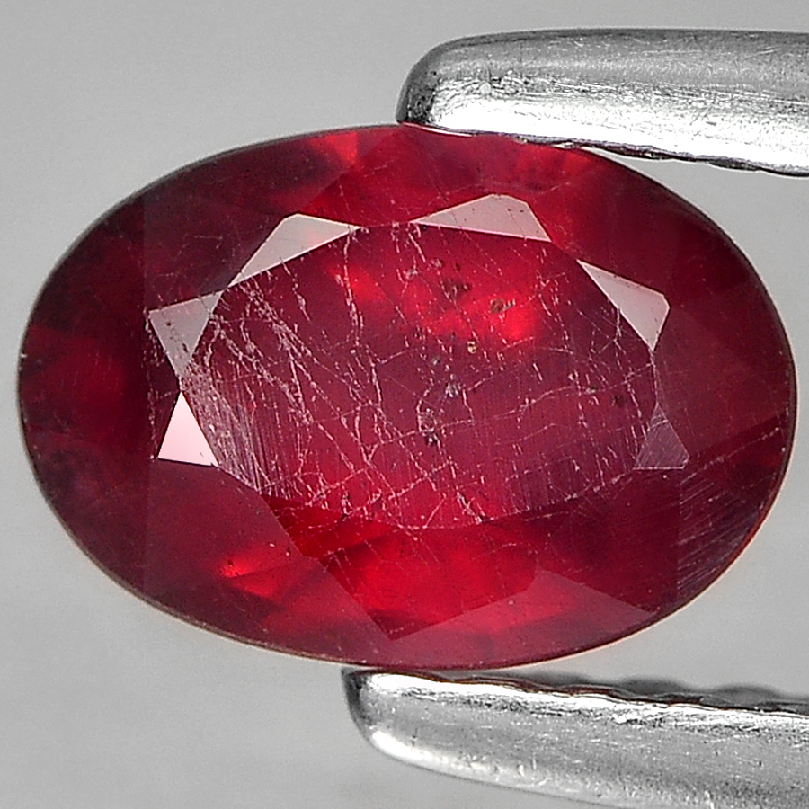 0.98 Ct. Alluring Oval Shape Natural Gem Purplish Red Ruby From Madagascar