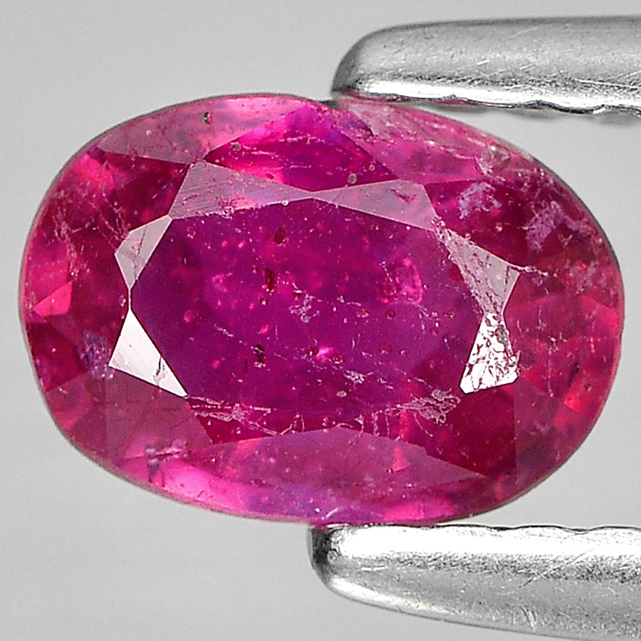 0.78 Ct. Oval Shape Natural Gem Purplish Red Ruby From Madagascar