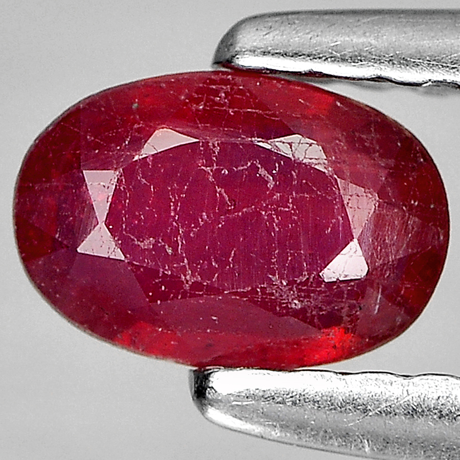 0.50 Ct. Nice Oval Shape Gemstone Natural Purplish Red Ruby Madagascar
