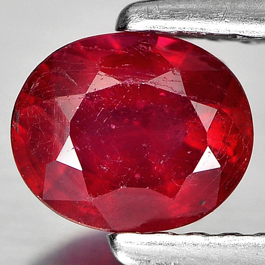 0.92 Ct. Good Oval Shape Natural Purplish Red Ruby Gemstone Madagascar