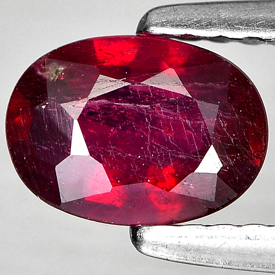 1.05 Ct. Nice Oval Shape Gemstone Natural Purplish Red Ruby From Madagascar